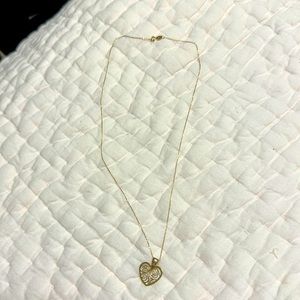 14K Gold Chain & Heart Necklace